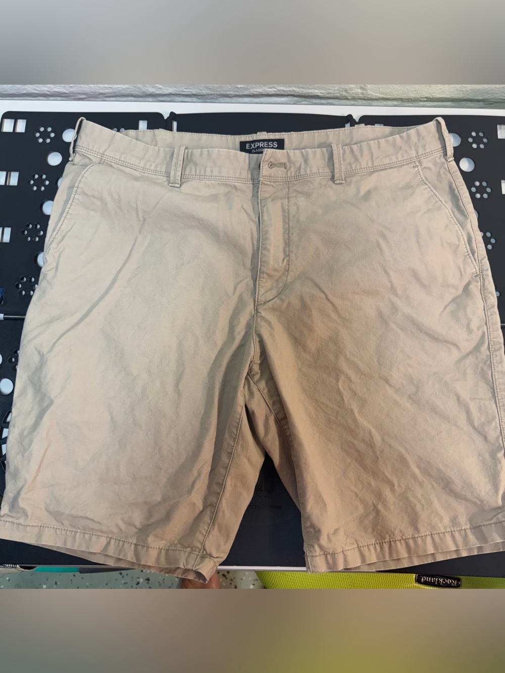Express Beige Cotton Chino Shorts